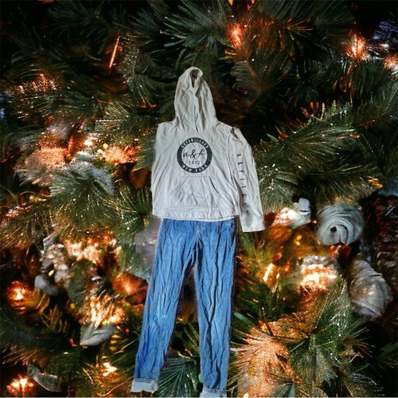 Girls 2pc bundle -sz 10-12- Levi jegging-AF hoody glitter logo-great shape ! ☀️ - Picture 4 of 12